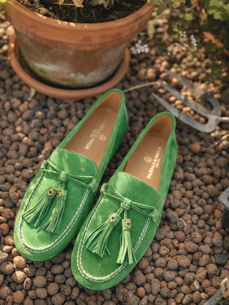 The Rutland - Women's Driver - Clover Green Suede