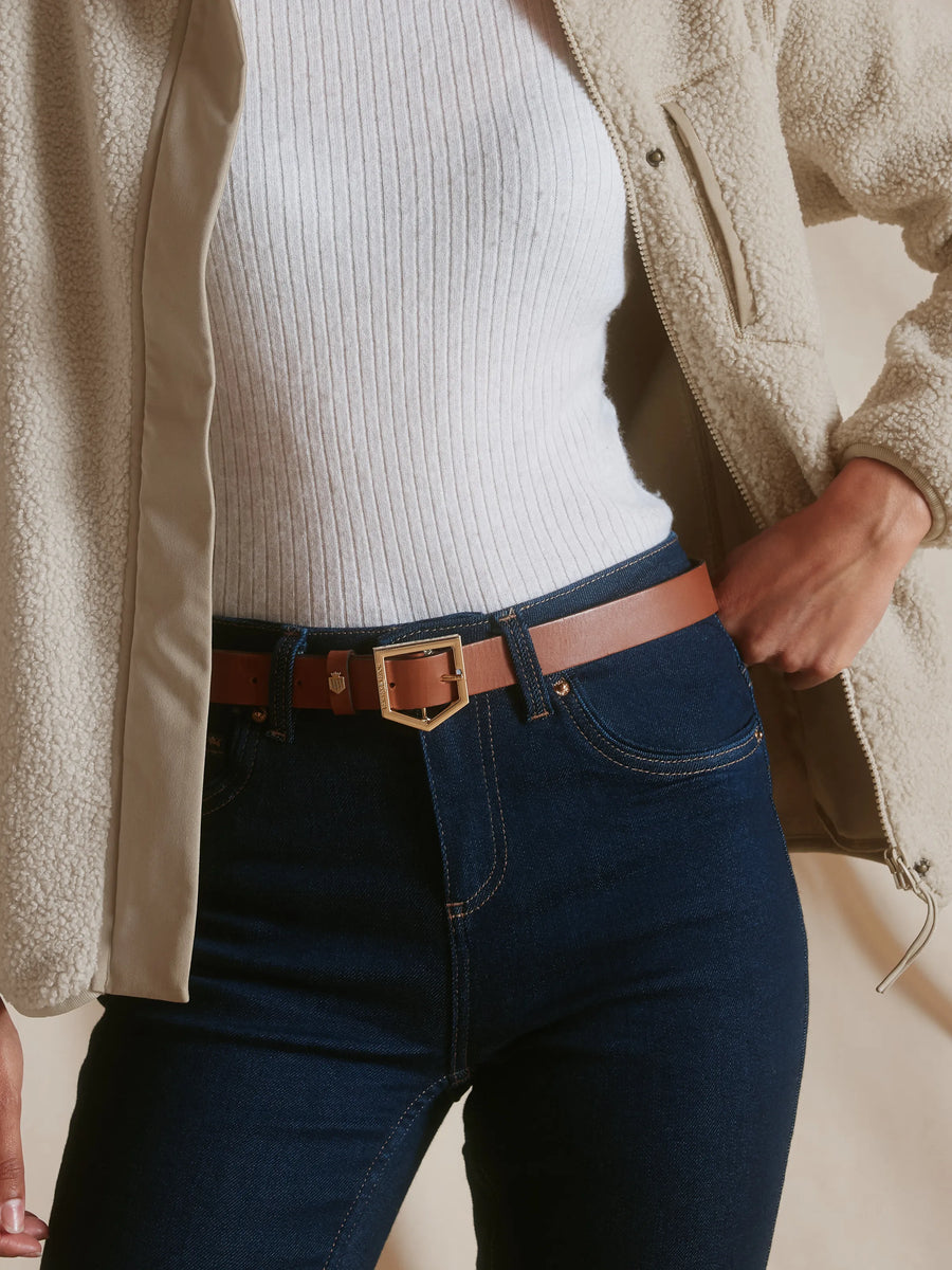 The Sennowe - Women's Belt - Tan Leather