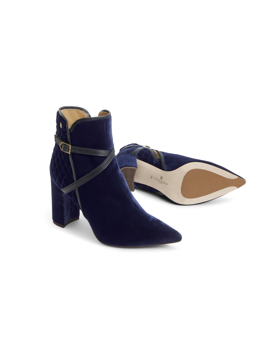 The Chiswick - Quilted Navy Velvet