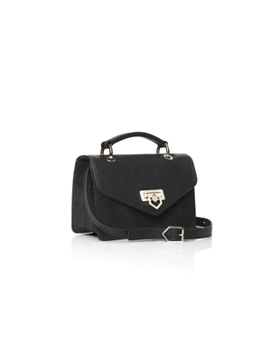 The Loxley Mini Cross Body Bag - Black Suede
