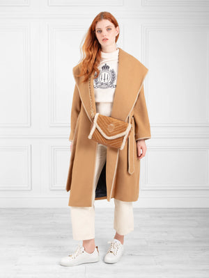 Edinburgh Women s Shearling Crossbody Bag Tan Fairfax and Favor Fairfax Favor