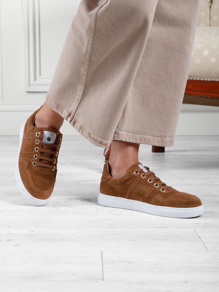 The Kendal - Women's Trainers - Tan Suede
