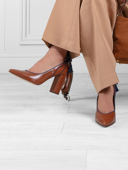 Newbury - Women's Heel - Dark Tan Leather | Fairfax & Favor Newbury - Women's Heel - Dark Tan Leather | Fairfax & Favor