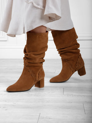 Bakewell Women s Slouch Boots Tan Suede Fairfax and Favor Fairfax Favor