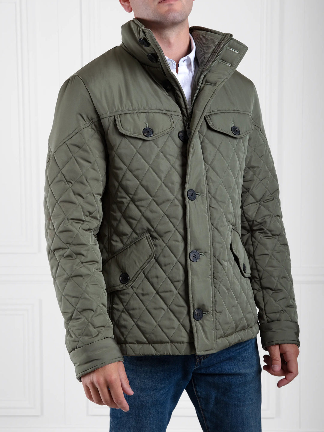 George Quilted Jacket - Sage - Jackets