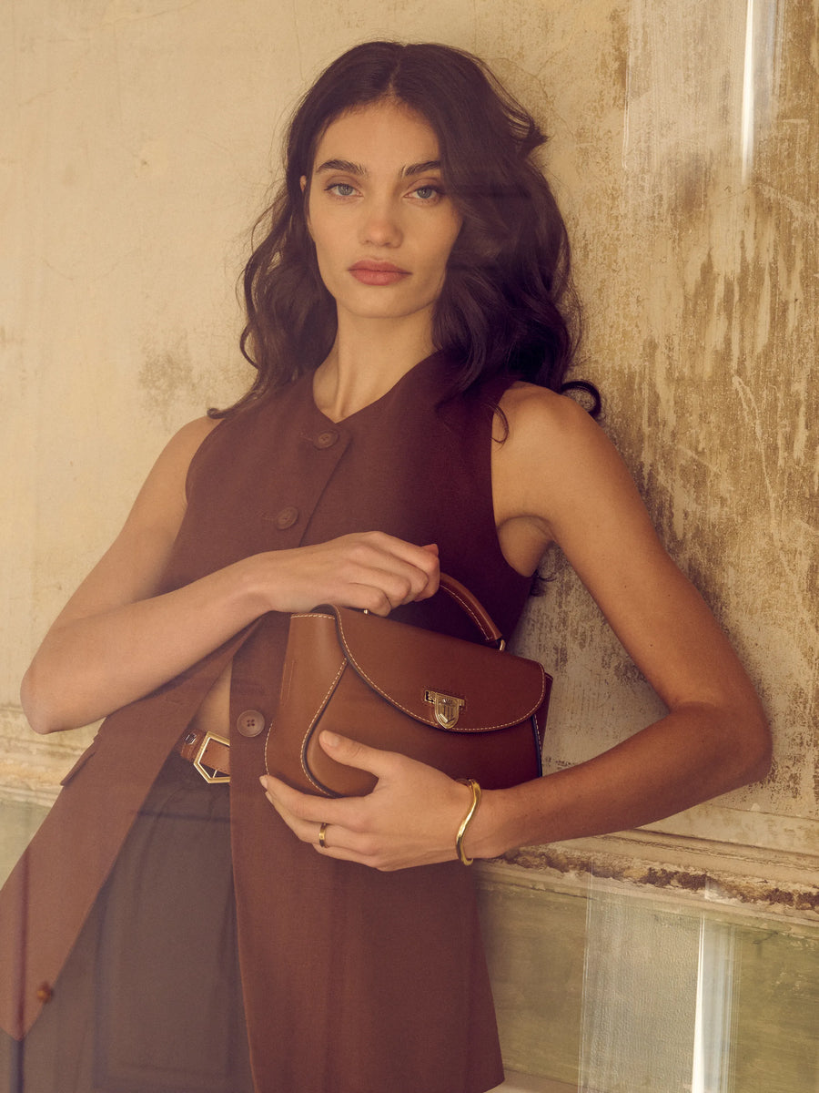 The Blenheim - Women's Mini Handbag - Tan Leather