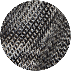 The Sienna Wool Cape - Monochrome Herringbone material swatch