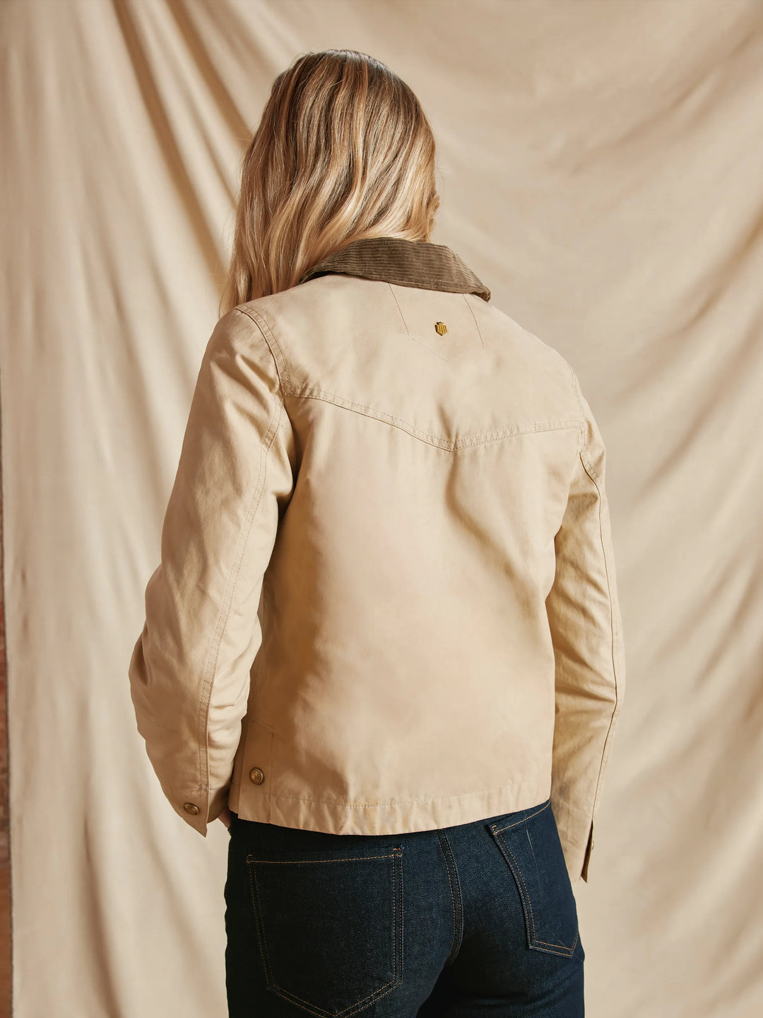 Tabitha Short Wax Jacket - Oatmeal - Jackets