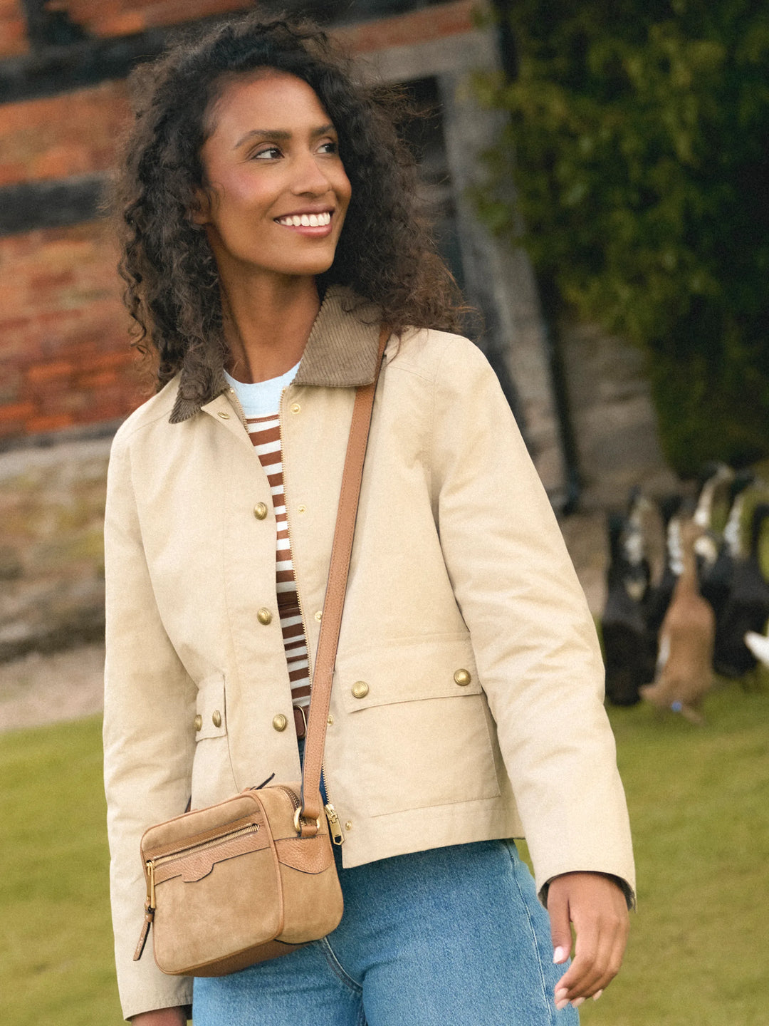 Tabitha Short Wax Jacket - Oatmeal - Jackets