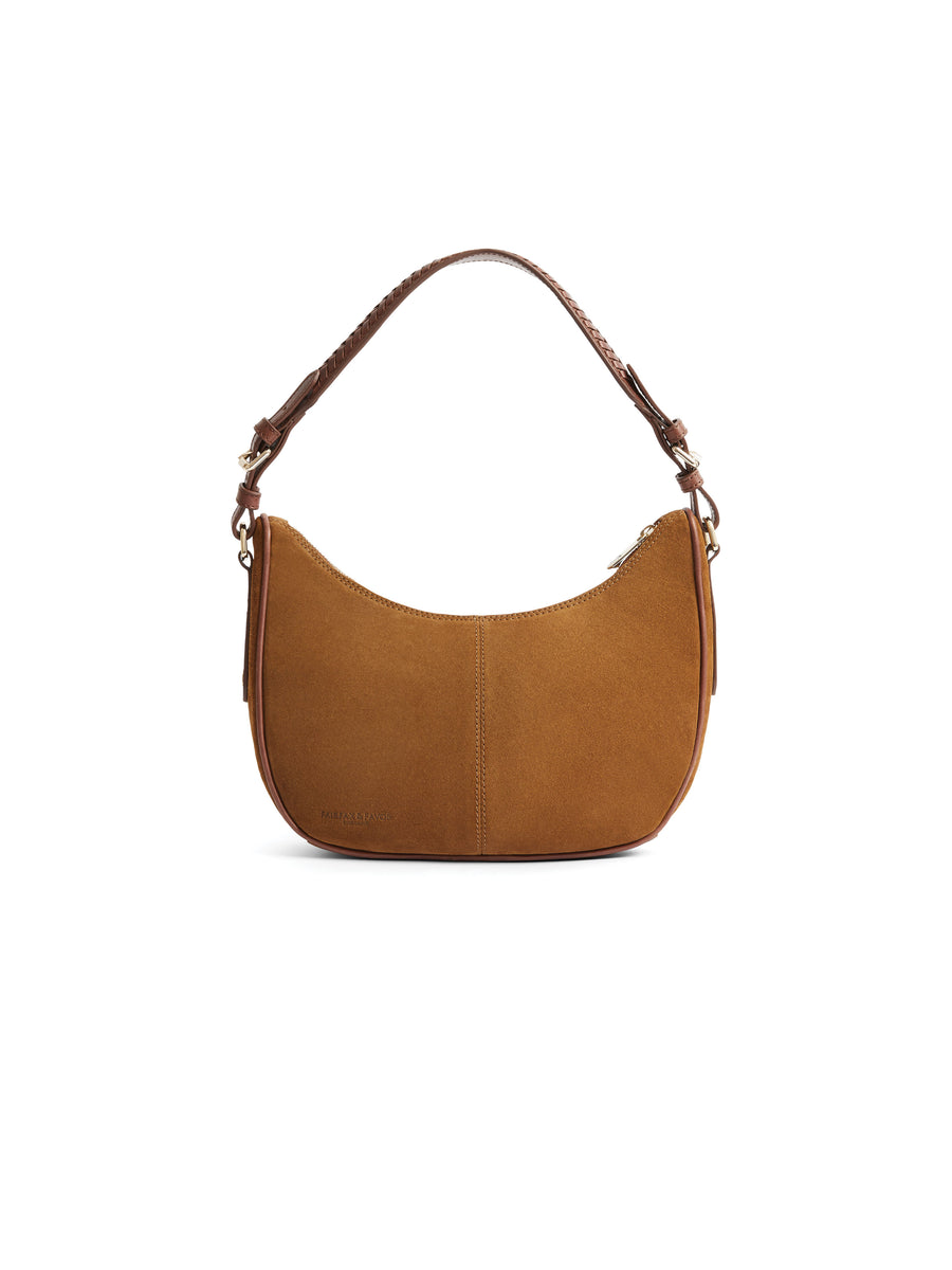The Tetbury - Women's Crescent Bag - Tan Suede