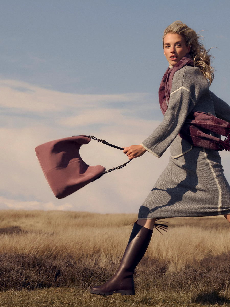 The Tetbury - Women's Handbag - Heather Suede