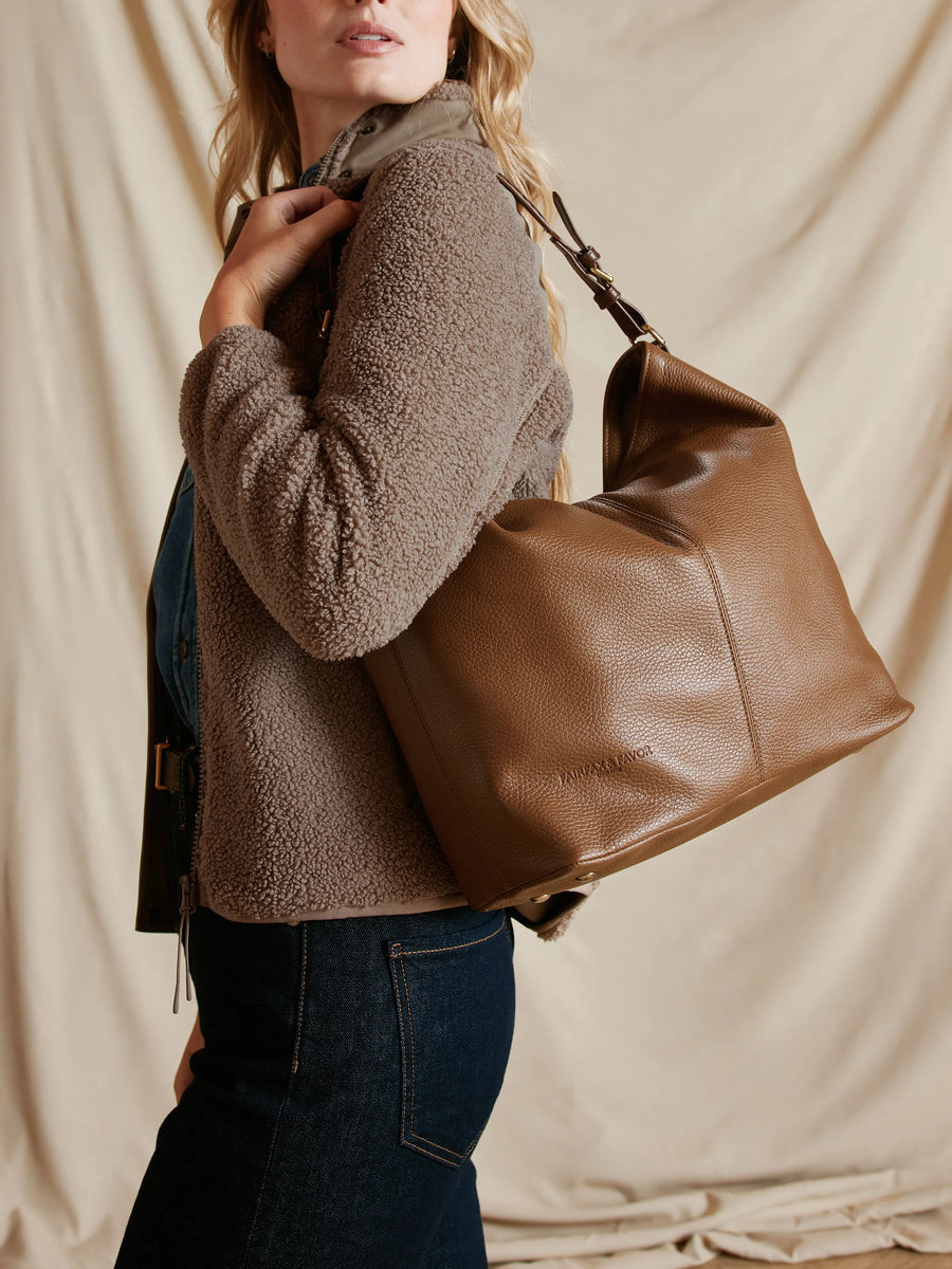 The Tetbury - Women's Handbag - Pebbled Tan Leather
