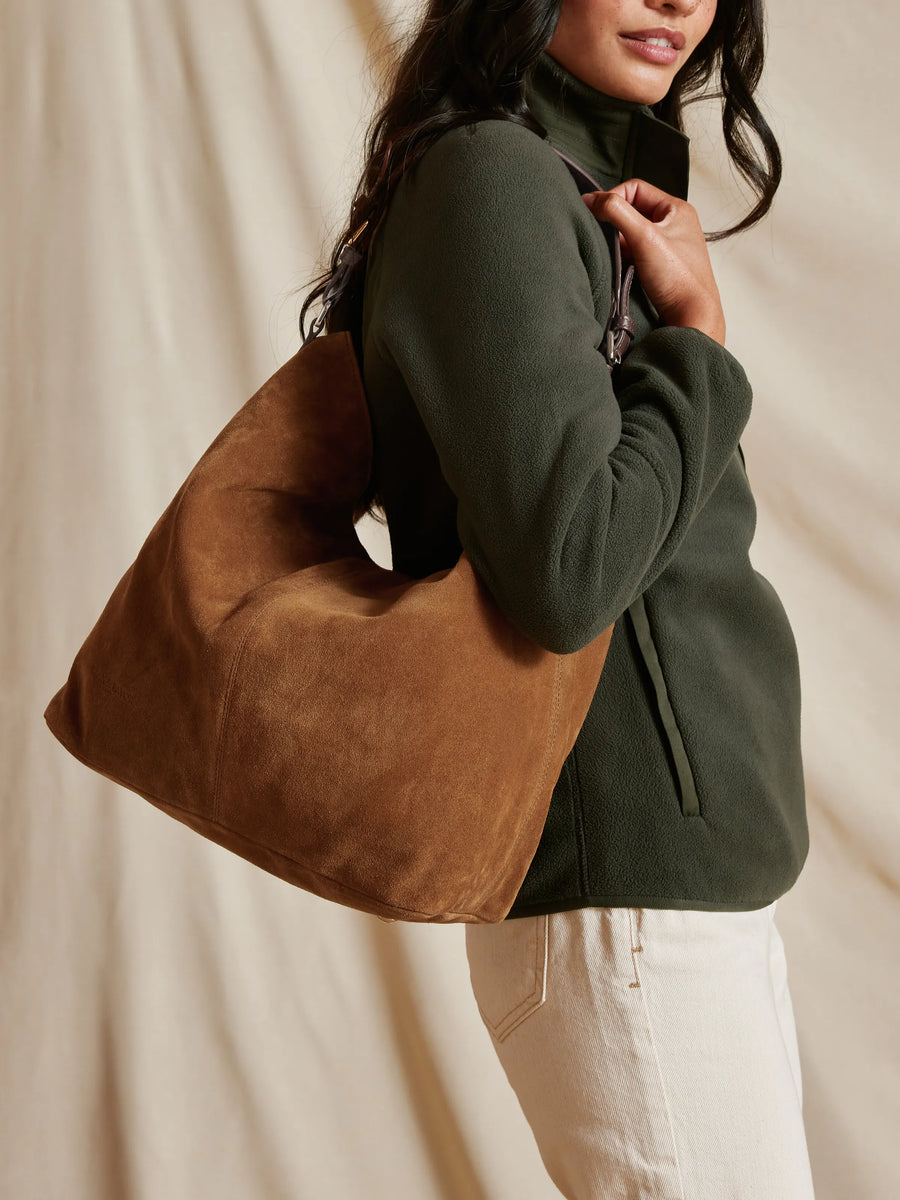 The Tetbury - Women's Handbag - Tan Suede