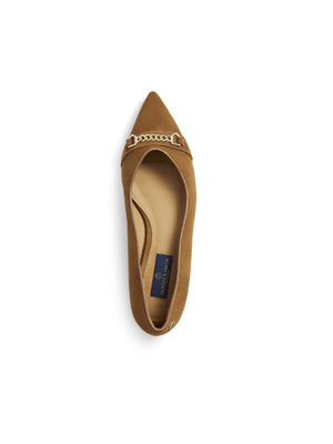 Apsley Ballet Pump Tan Suede