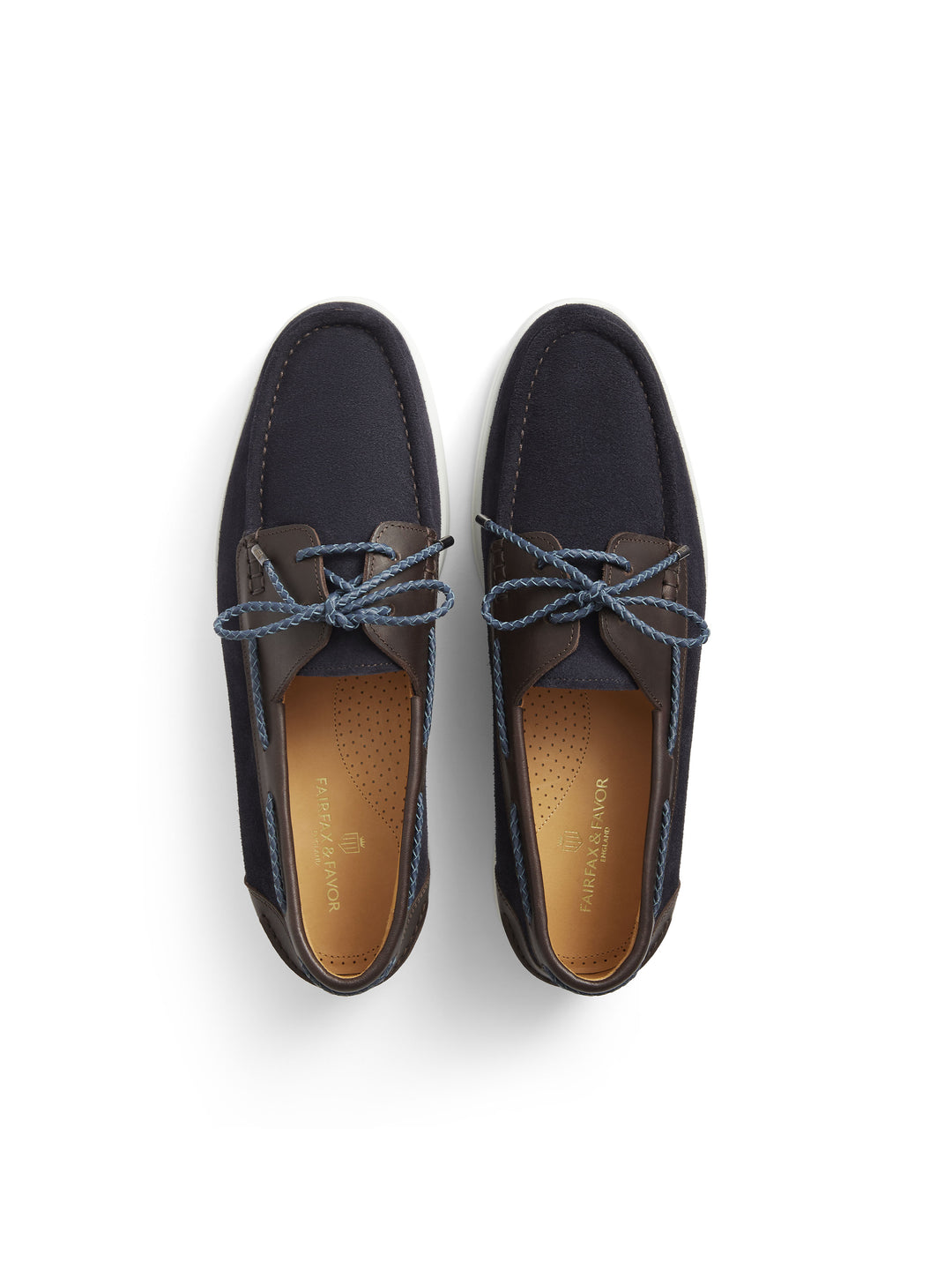 Wells - Navy & Chocolate Suede - Shoes