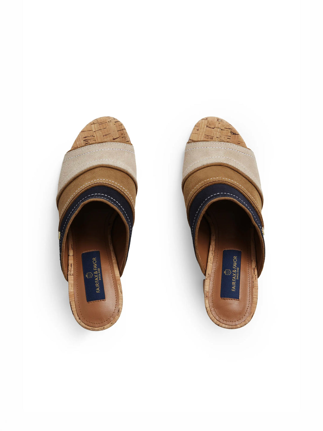 Santorini Heeled Mule - Tri-Colour - Shoes