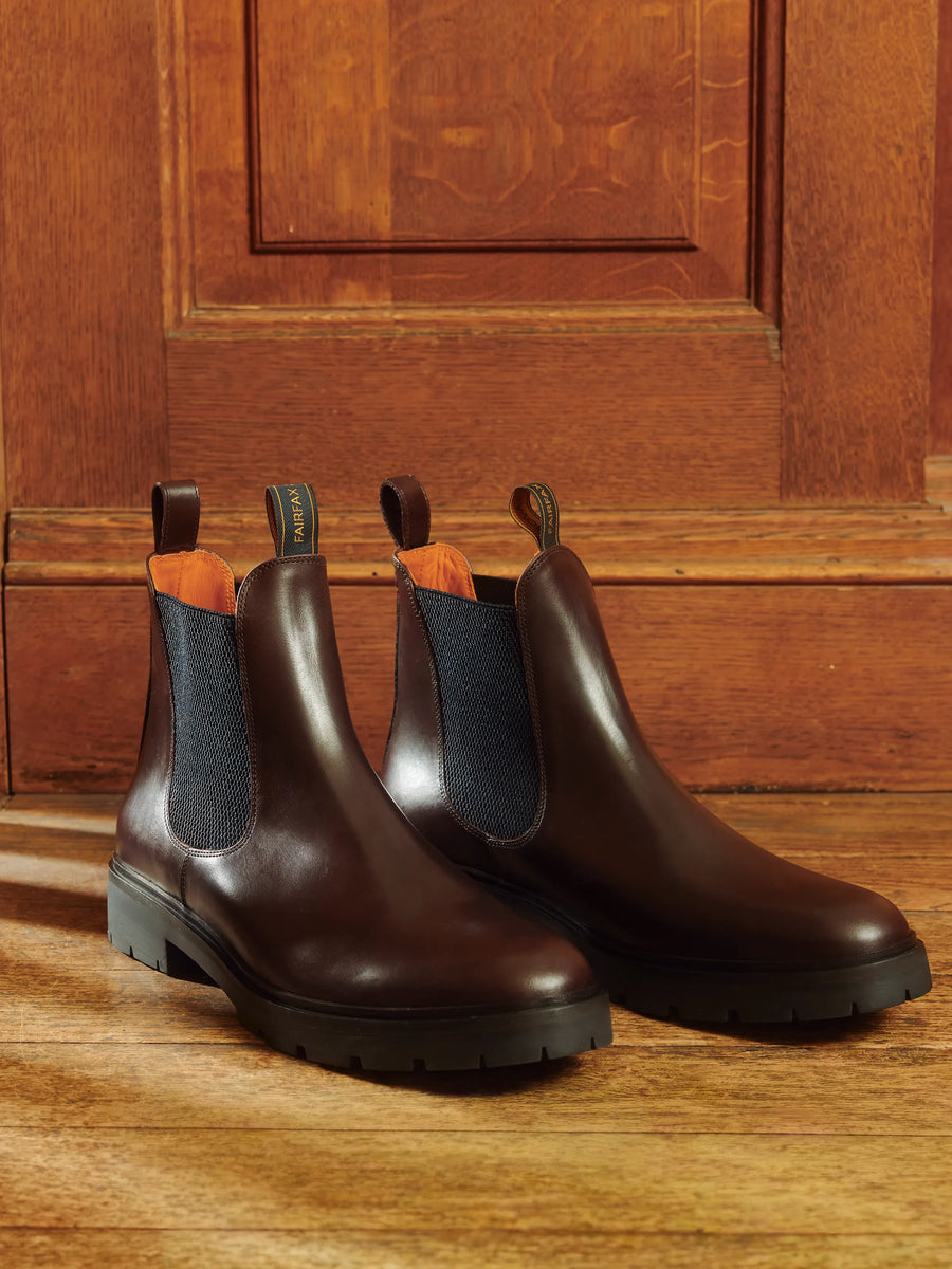 The Trafalgar - Men's Dealer Boots - Mahogany Leather