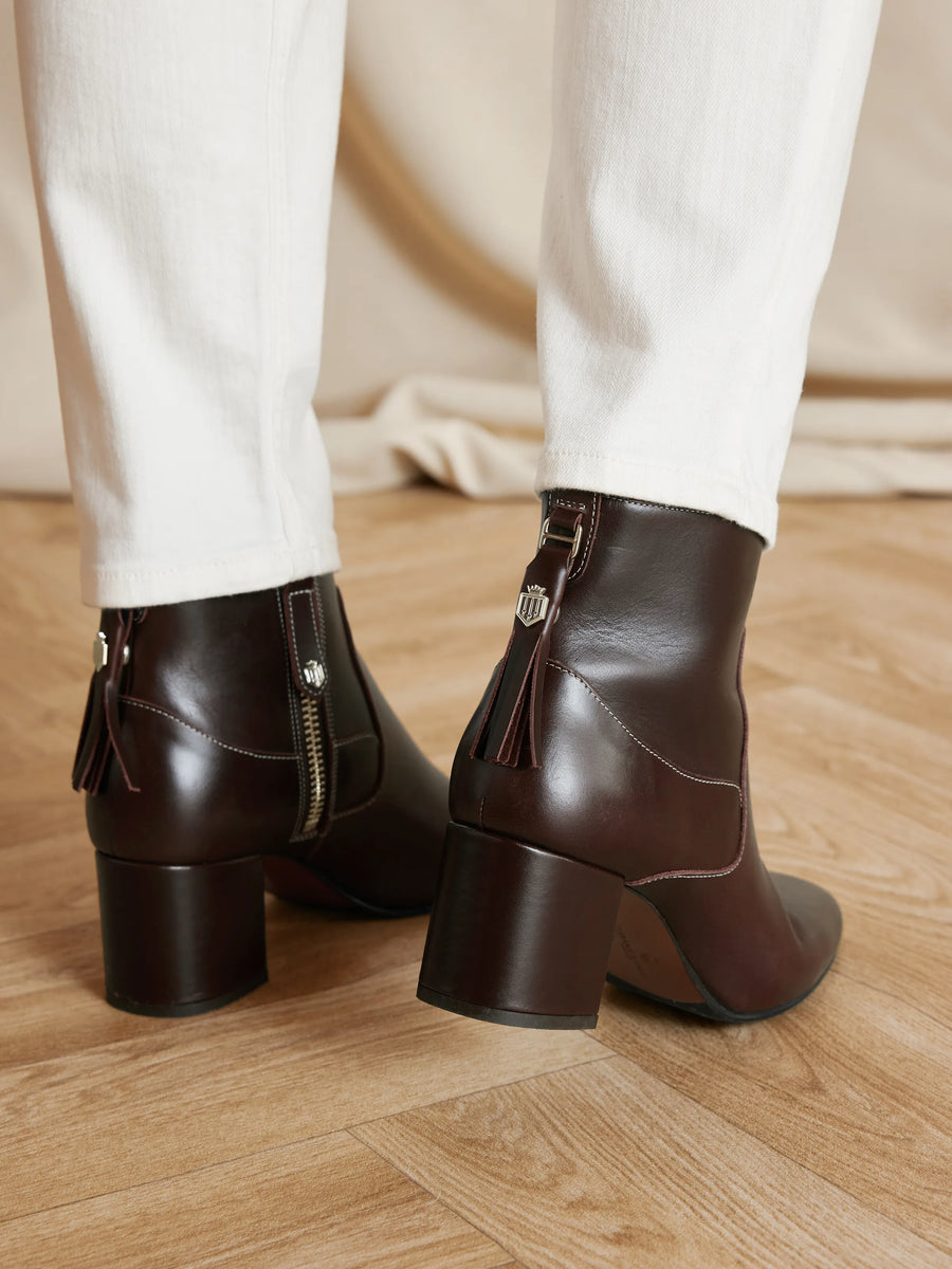 The Uppingham - Women's Ankle Boot - Mahogany Leather