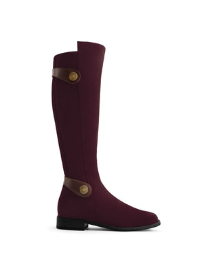 The Upton - Women's Knee-High Boot - Plum Suede