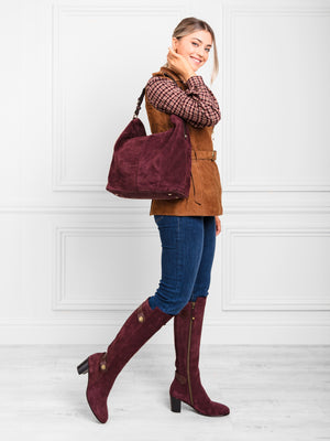 The Upton - Women's Tall Boot - Plum Suede