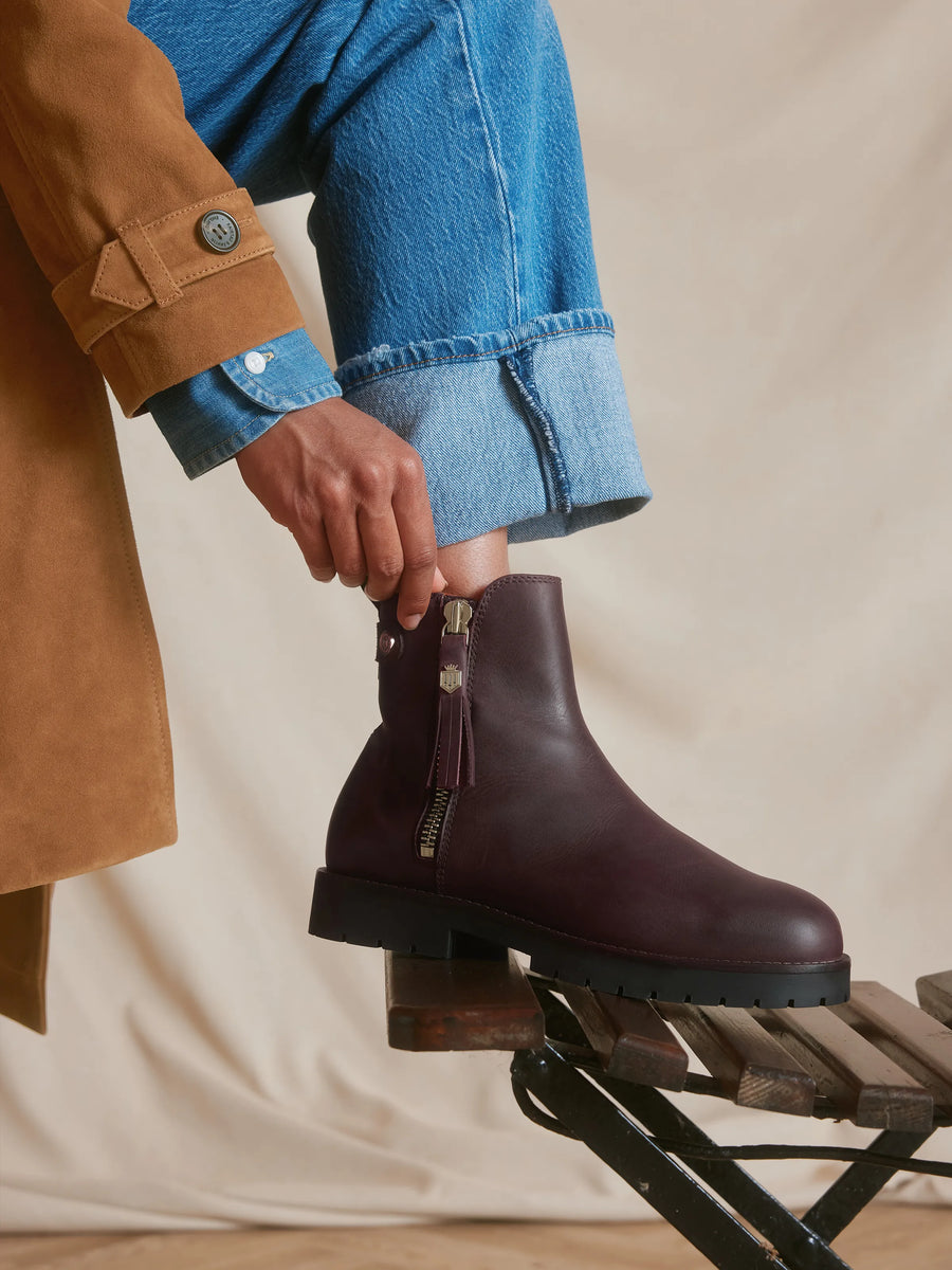 The Oakham - Women's Waterproof Ankle Boots - Mahogany Leather