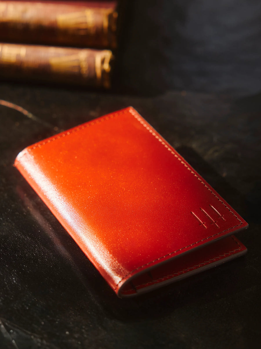 The Westminister - Men's Slim Wallet - Red Leather