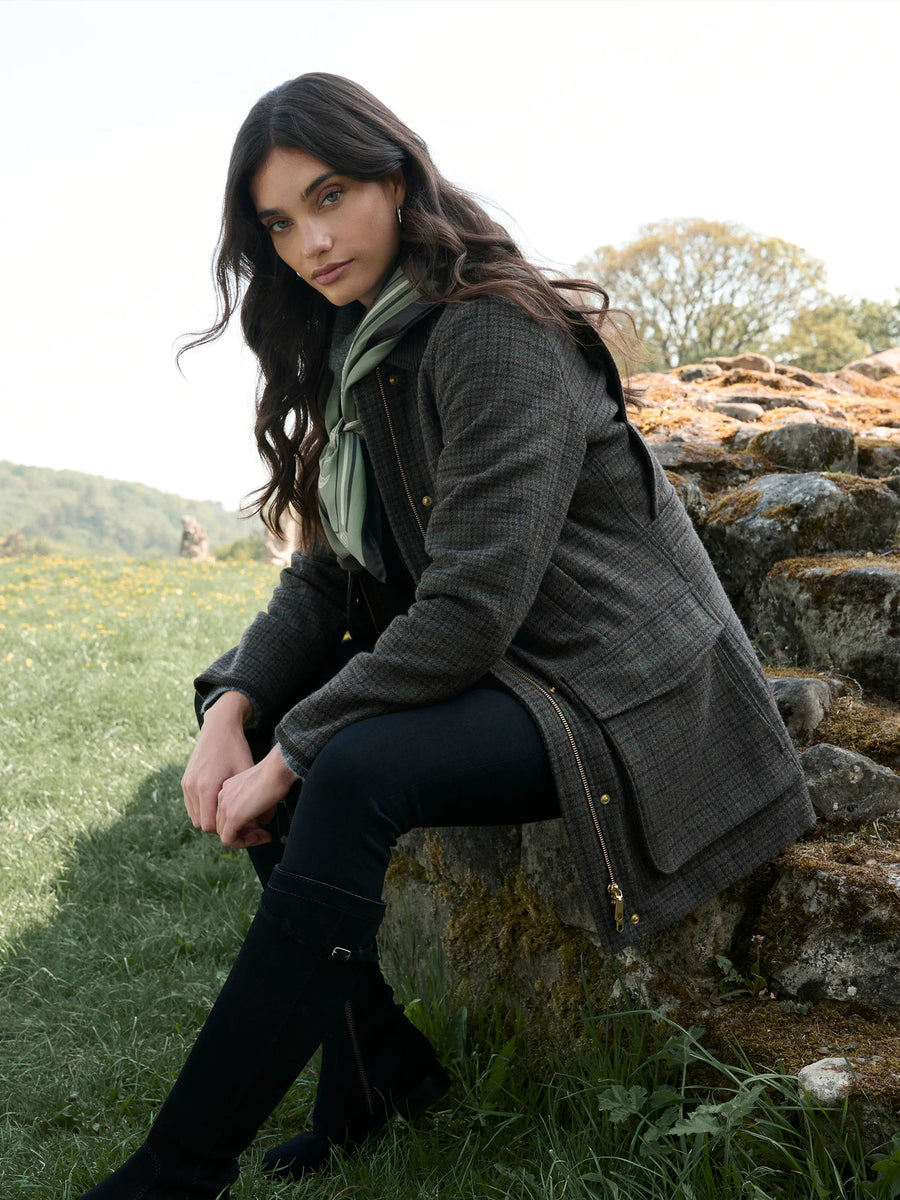 The Willow - Womens Casual Coat - Bark Wool
