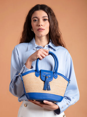 The Windsor - Women's Mini Basket Bag - Porto Blue