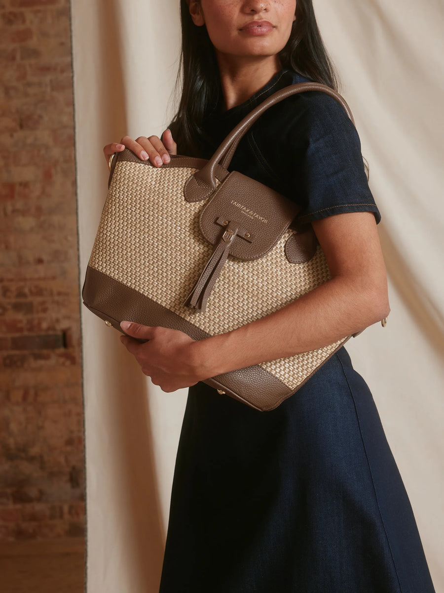 The Windsor - Women's Basket Bag - Tan Leather