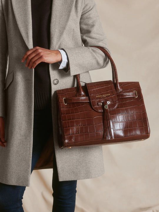 Windsor - Women's Handbag - Conker Leather | Fairfax & Favor