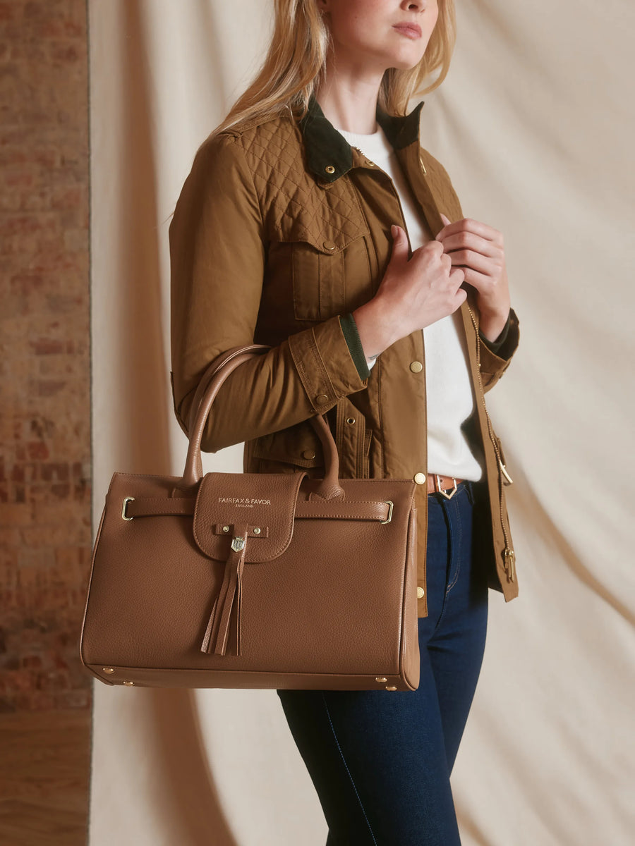 The Windsor - Women's Handbag - Tan Leather
