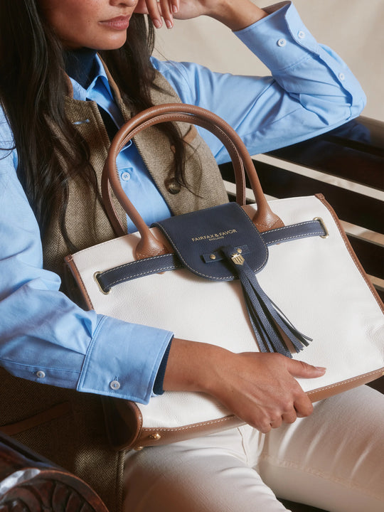Windsor - Women's Handbag - Tri-colour Leather | Fairfax & Favor