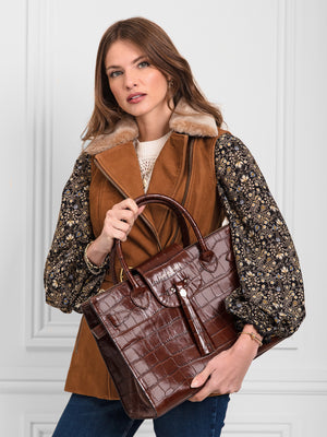 The Windsor - Women's Work Bag - Conker Leather