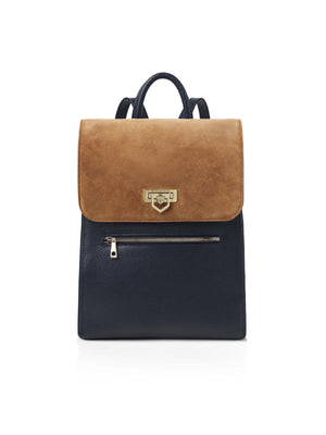 The Loxley Backpack - Tan & Navy