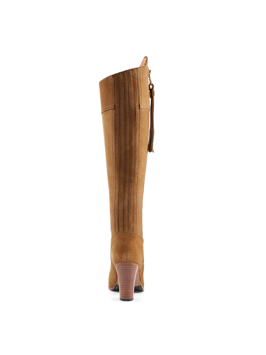 The High Heeled Regina (Narrow Fit) - Tan Suede