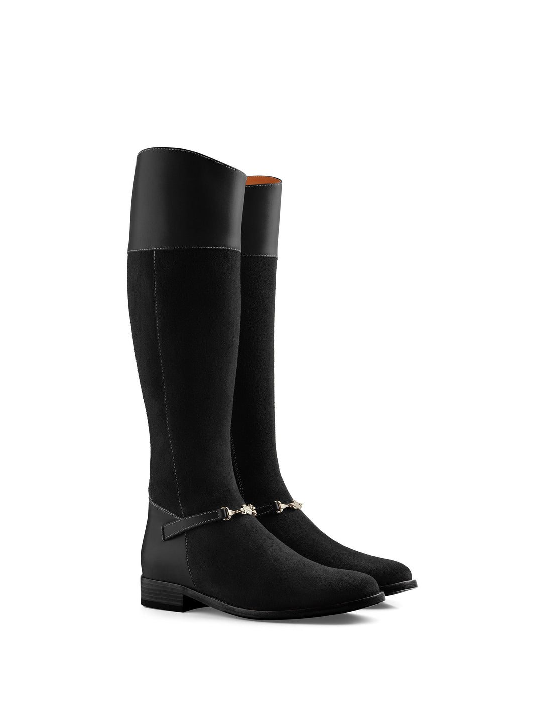Octavia (Regular Fit) - Black Suede - Tall Boots