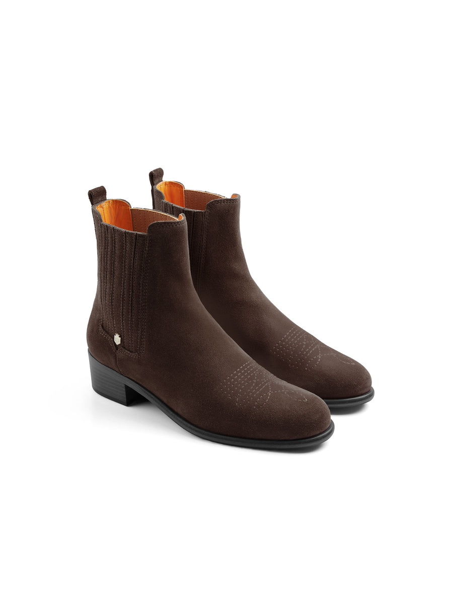 The Rockingham - Women's Ankle Boots - Chocolate Suede