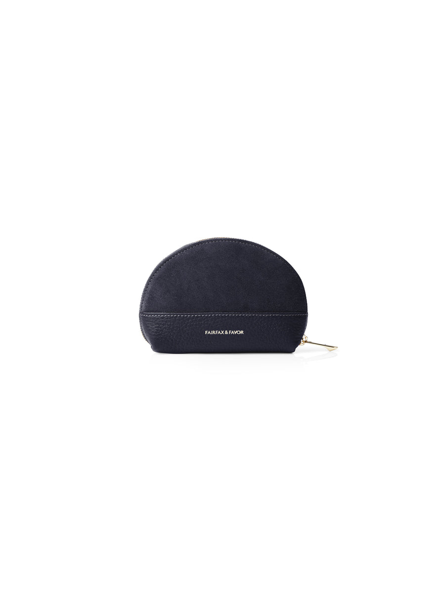 The Chiltern - Women's Coin Purse - Navy Suede