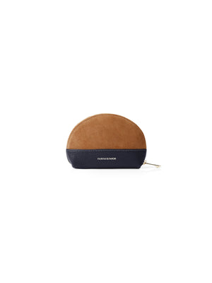 The Chiltern Coin Purse - Tan &amp; Navy