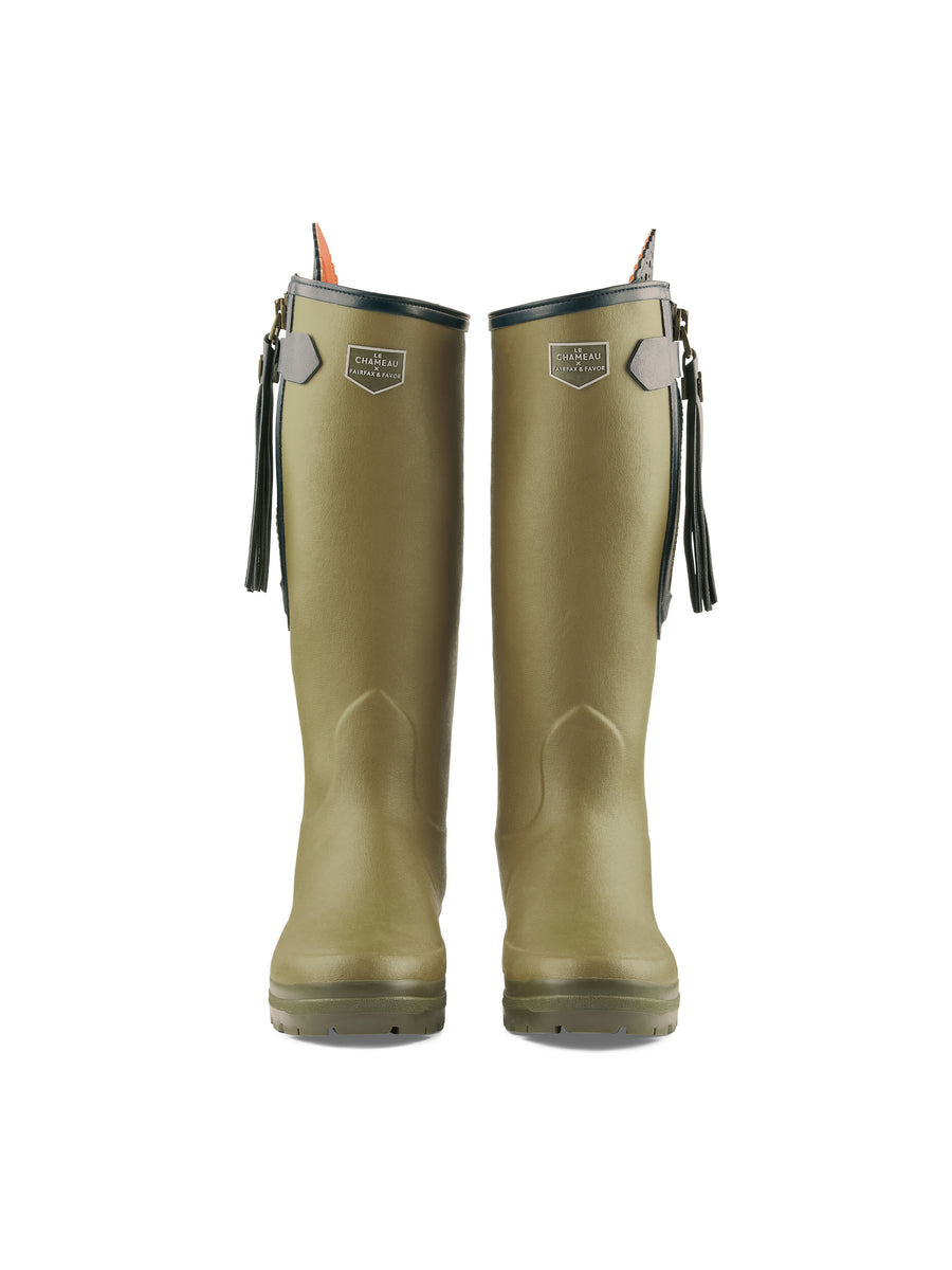 L'Alliance Neoprene Lined Wellington Boot (Vert) Narrow Fit