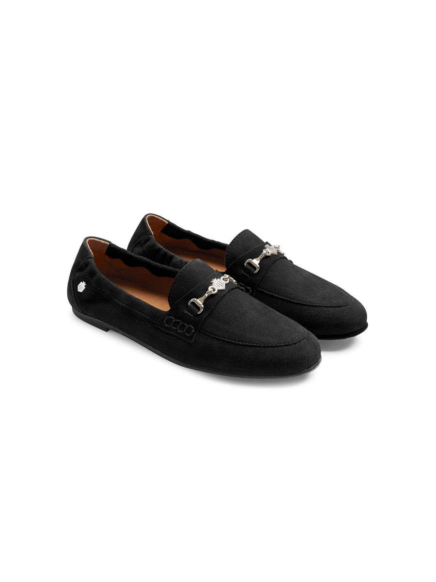 The Newmarket - Women's Loafers - Black Suede
