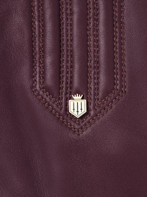 The Signature Cashmere &amp; Wool Lined Gloves - Plum.