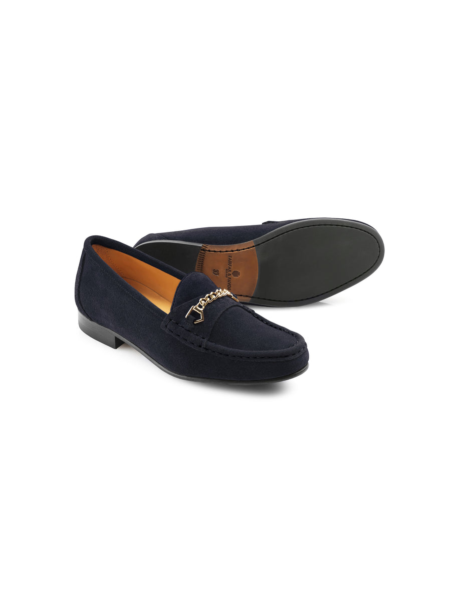 The Apsley - Navy Blue Suede