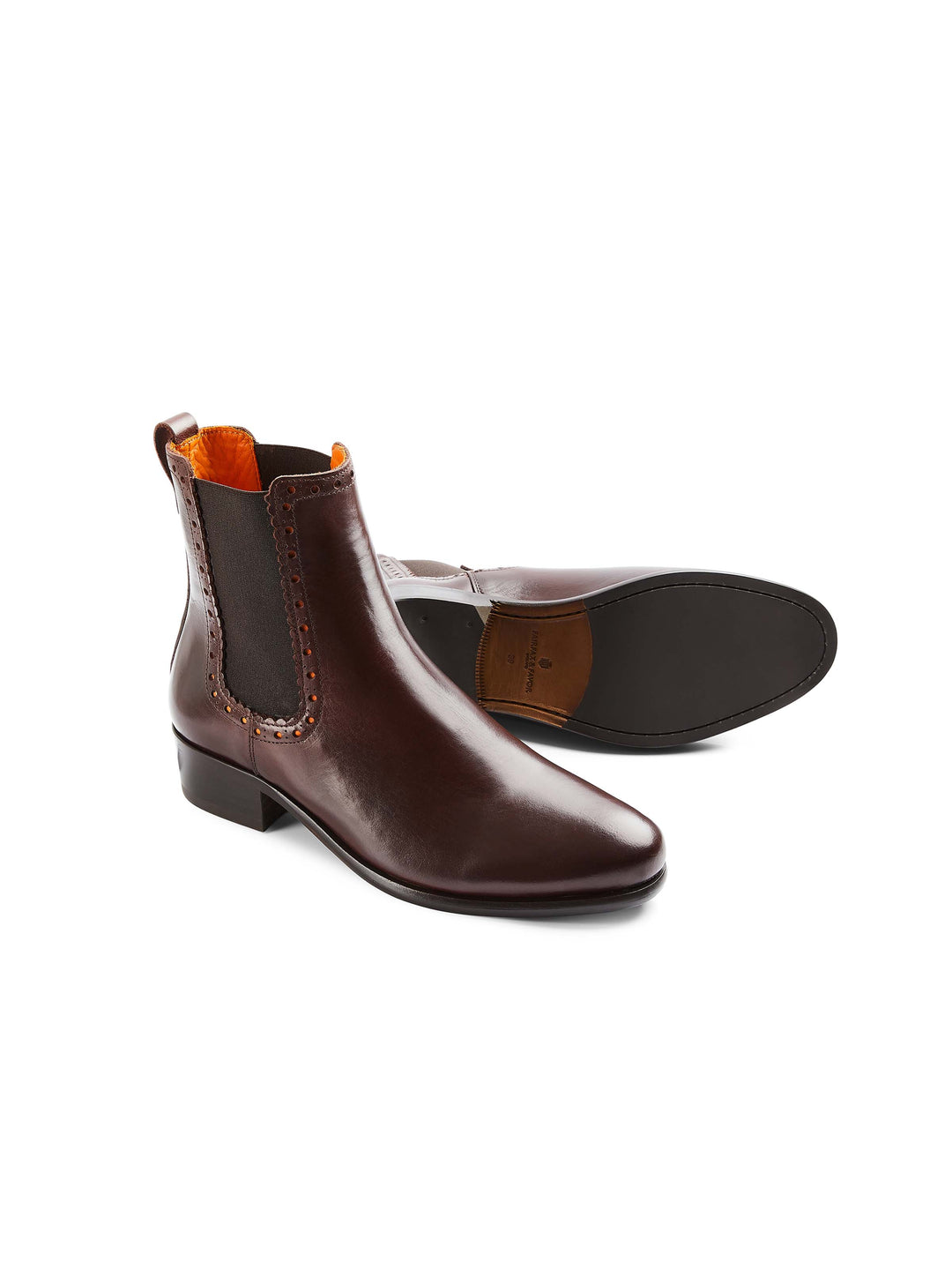 Brogued Chelsea - Mahogany - Ankle Boots