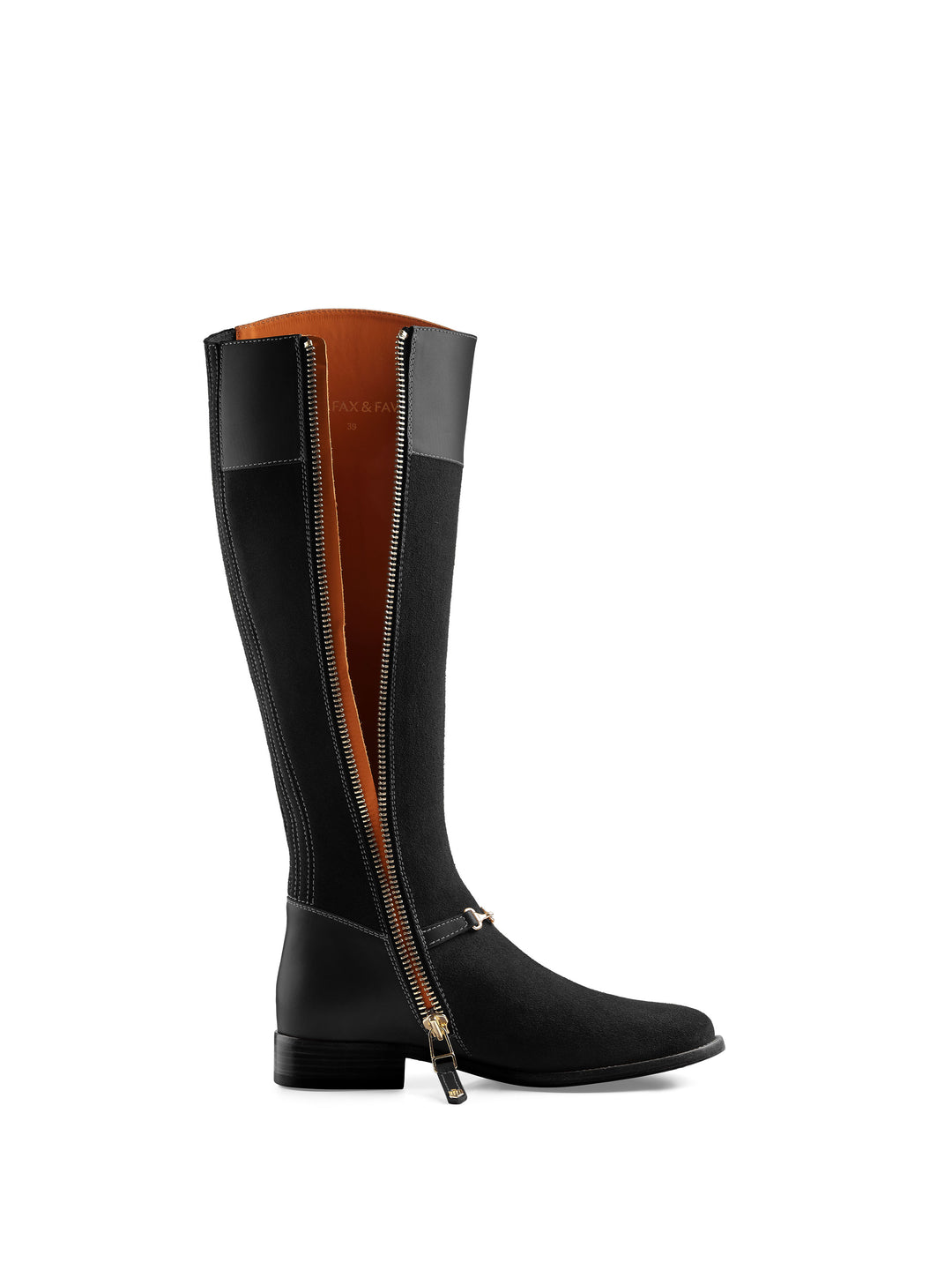 Octavia (Regular Fit) - Black Suede - Tall Boots