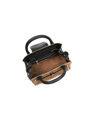 The Mini Windsor Handbag - Tan &amp; Black