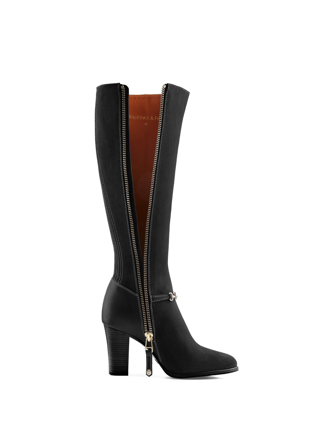 Heeled Octavia (Regular Fit) - Black Suede - Tall Boots