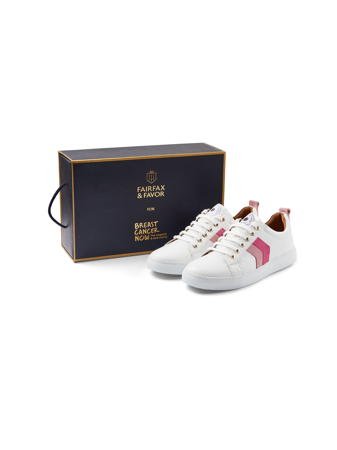Alexandra - White - Breast Cancer Now Pink - Trainers