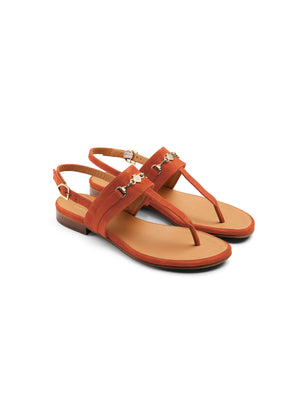 The Thornham - Women's Sandal - Sunset Orange Suede