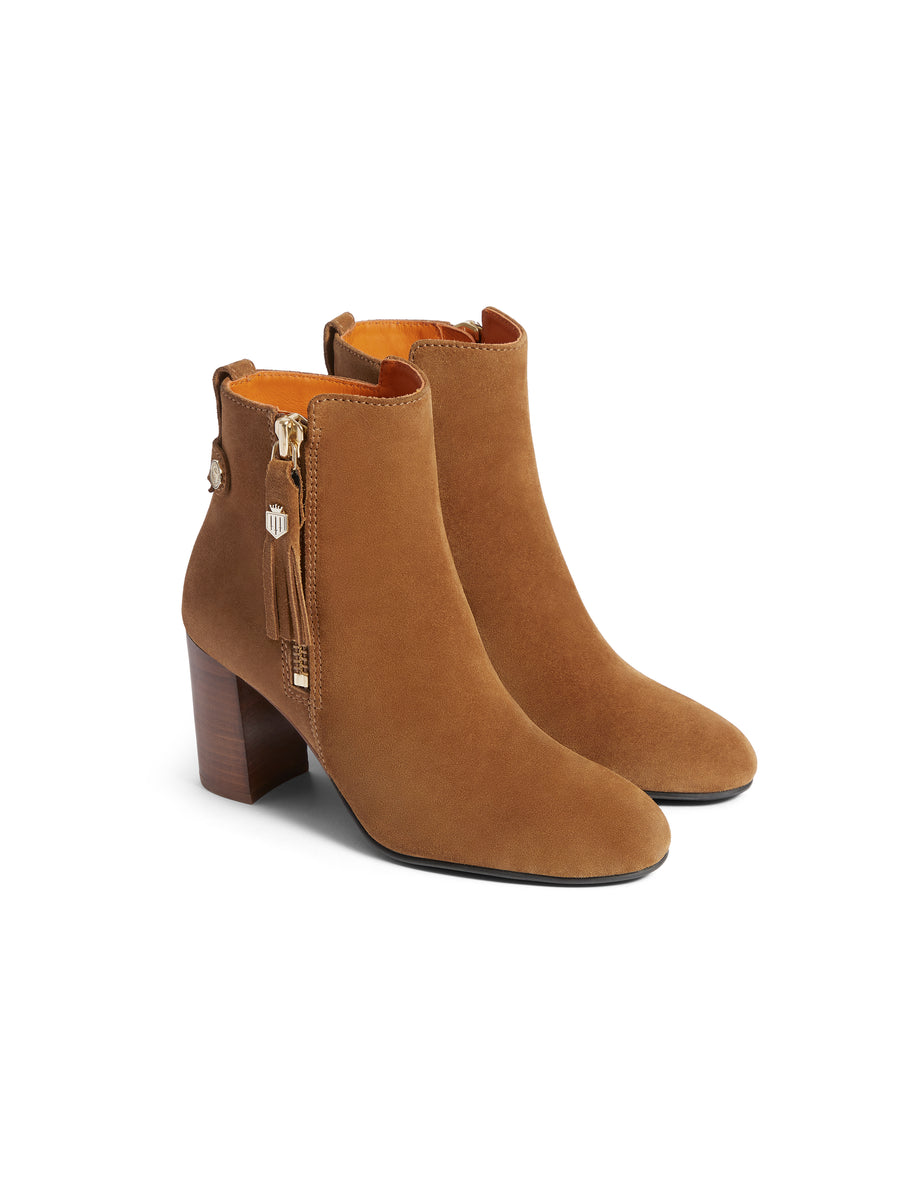 The Oakham - Women's Ankle Boots - Tan Suede